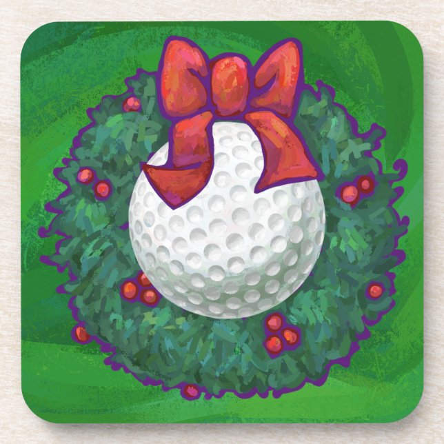 Porta-copo Golf Ball Wreath na Terra Verde (Frente)