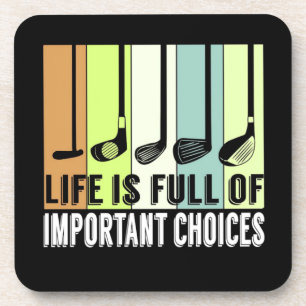 Porta-copo Golf Funny Life Choices