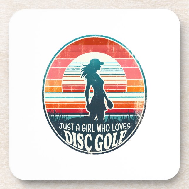 Porta-copo Golfe em Disco das Mulheres - Mulher de Golfe Fris (Frente)