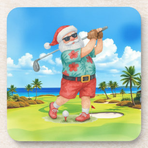 Porta-copo Golfe Papais noeis Golfe no Verão de Natal