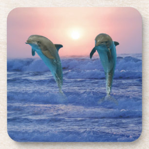 Porta-copo Golfinho de Bottlenose no nascer do sol