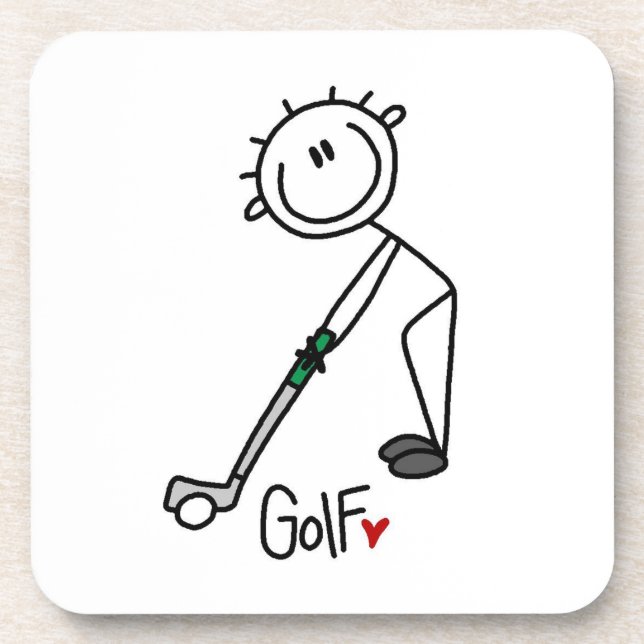 Porta-copo Golfista Simples em Forma de Palito (Frente)