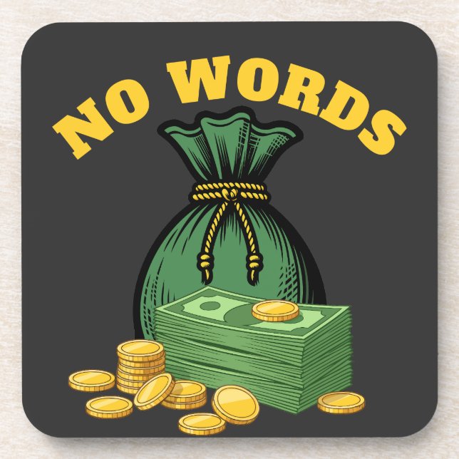 Porta-copo golpe de dinheiro - ícone de dinheiro - sem palavr (Frente)