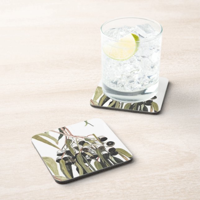 Porta-copo Gomas Botânicos Australianos Aquarela (Lado Direito)