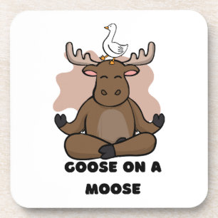 Porta-copo Goose em um Animal Moose Engraçado