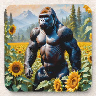 Porta-copo Gorilla Ape Em Um Campo De Girassol