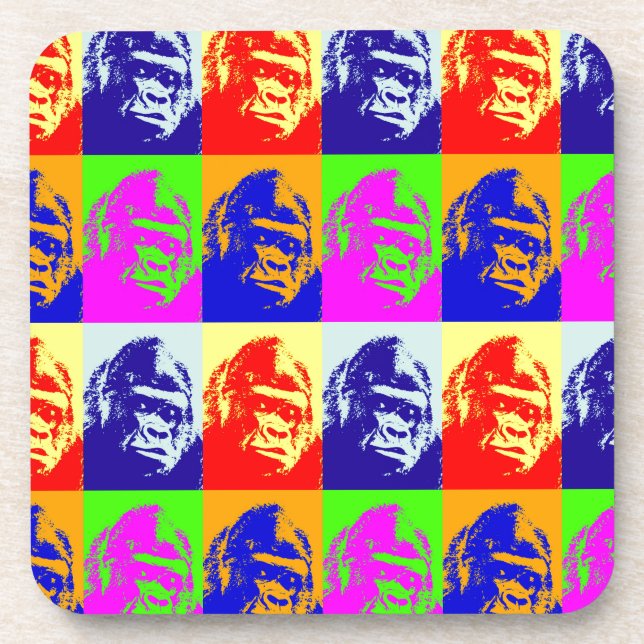 Porta-copo Gorilla Pop Art (Frente)