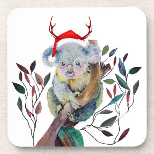 Porta-copo Gorro de Papai Noel de Koala de Natal Australiano
