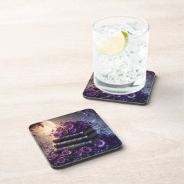 Porta-copo Gothic Book Purple Floral