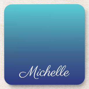 Porta-copo Gradiente azul-ombre personalizado