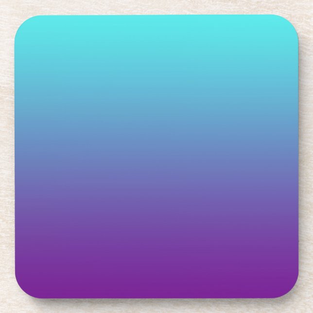 Porta-copo Gradiente de Fundo Simples Turquesa Azul Roxo (Frente)