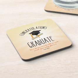 Porta-copo Graduação religiosa Dourada Starburst com Boné Neg