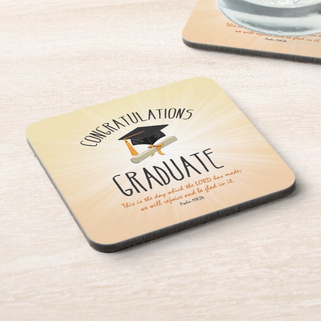 Porta-copo Graduação religiosa Dourada Starburst com Boné Neg (Left Side)