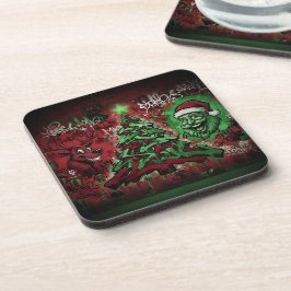Porta-copo Graffiti Christmas Plastic Coasters Set 6