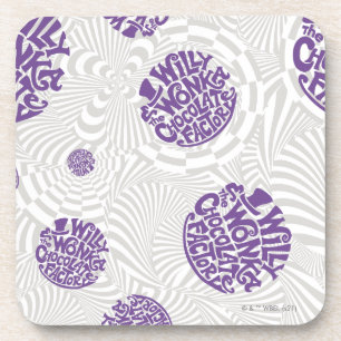 Porta-copo Gráfico Psicodélico do logotipo Willy Wonka