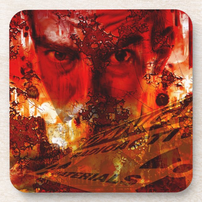 Porta-copo Grafite Vermelho (Frente)