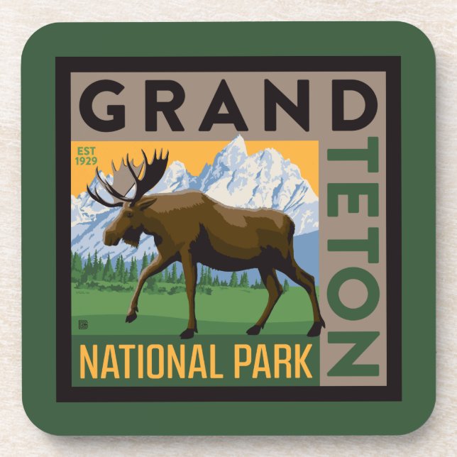 Porta-copo Grand Teton National Park Moose (Frente)
