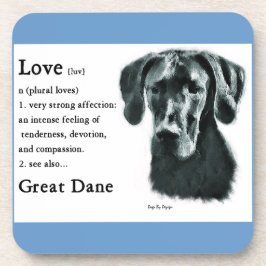 Porta-copo Grande Dane Love