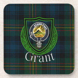 Porta-copo Grant Scottish Clan Tartan & Crest