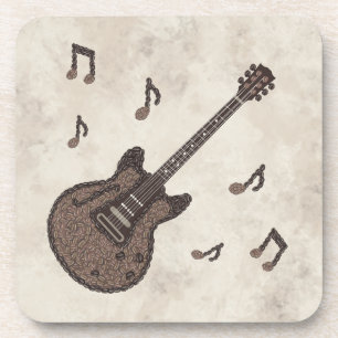Porta-copo Grãos de Café-Café-Viola-Café Arte-Música-
