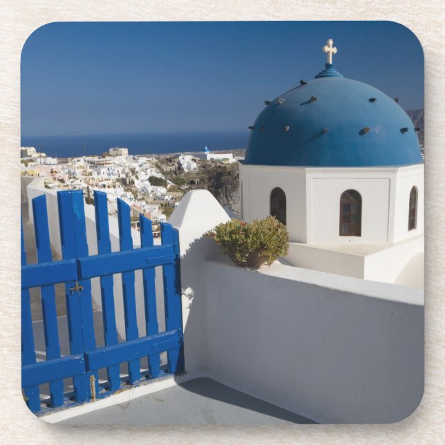 Porta-copo Grécia e ilha grega de Santorini (Frente)