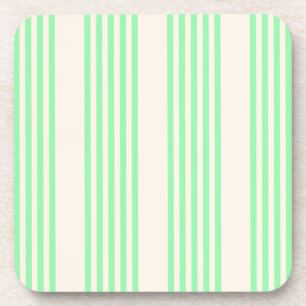 Porta-copo Green and beige five stripes pattern