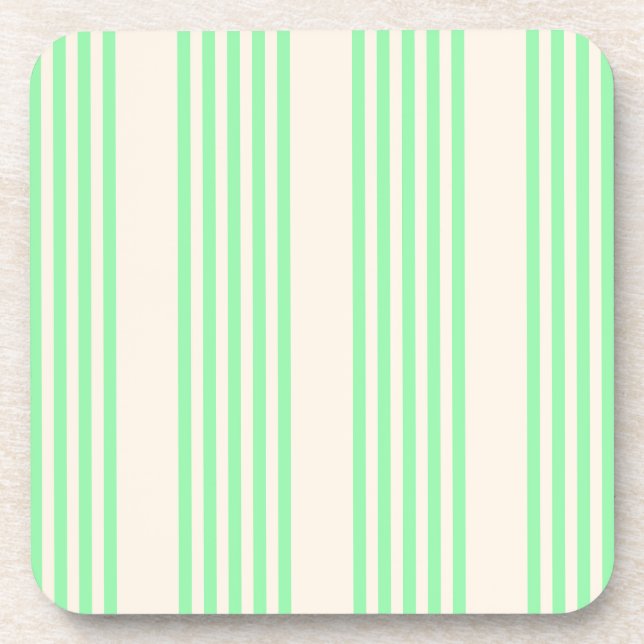 Porta-copo Green and beige five stripes pattern (Frente)