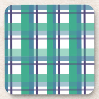 Porta-copo Green And Purple Tartan Pattern