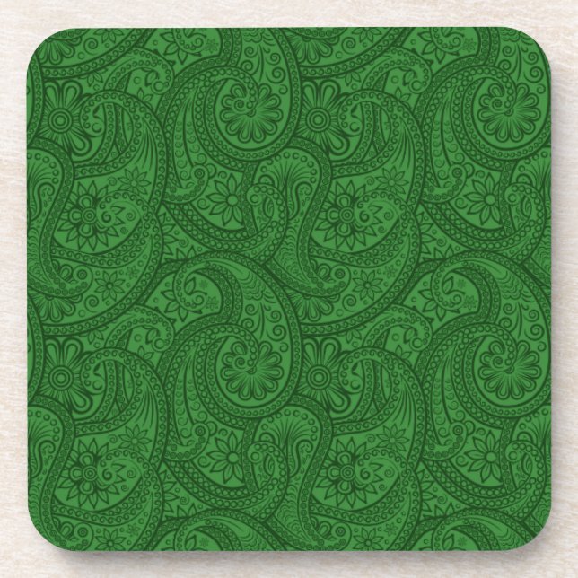 Porta-copo Green Paisley (Frente)
