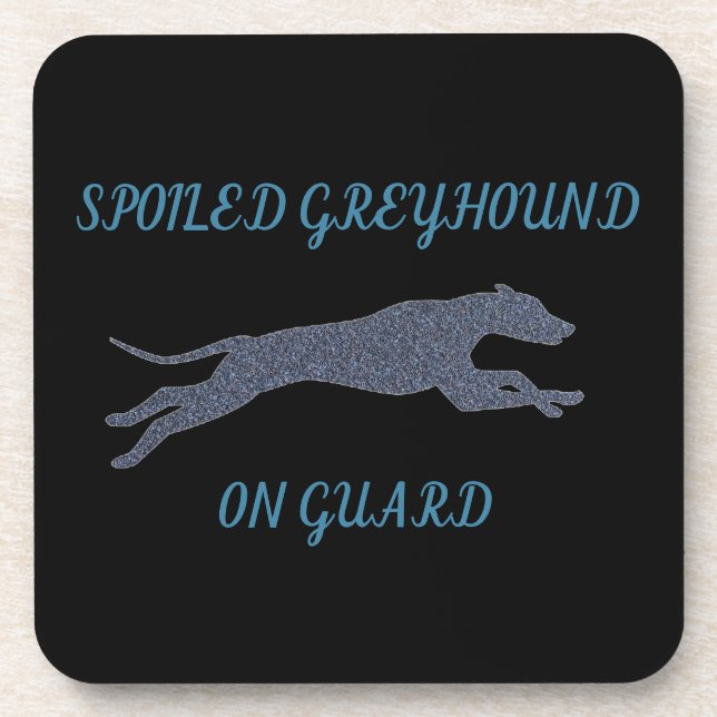 Porta-copo Greyhound mimado na Guarda (Frente)