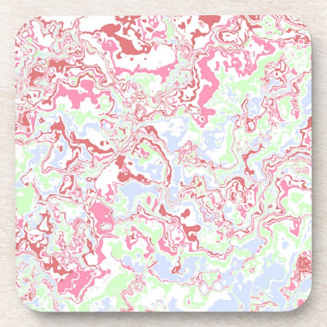 Porta-copo Groovy Retro Boho Eclectic Funky Colorful Marble (Frente)