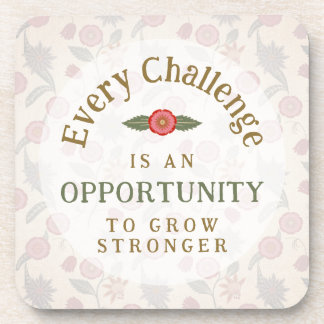 Porta-copo "Grow Stronger" Affirmation