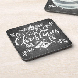 Porta-copo Grunge Chalkboard Felry Natal - Típica retrô