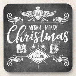 Porta-copo Grunge Chalkboard Felry Natal - Típica retrô