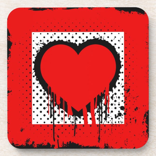 Porta-copo Grunge love (Frente)
