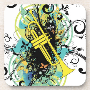 Porta-copo Grunge Swirl Trumpet