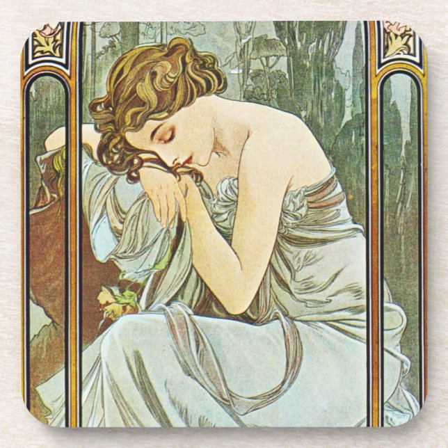 Porta-copo Grupo de Alphonse Mucha Repos de la Nuit Porta (Frente)