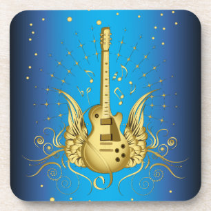 Porta-copo Guitarra de Asa Dourada