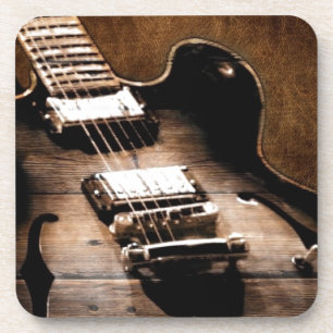 Porta-copo Guitarra ocidental de madeira da música country d