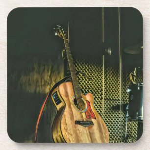 Porta-copo Guitarrista