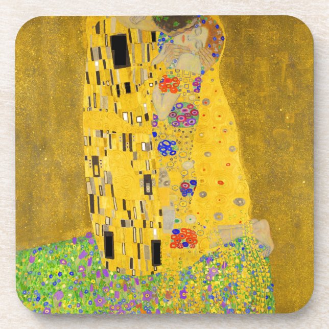 Porta-copo Gustav Klimt O Beijo (Frente)
