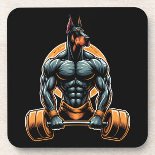 Porta-copo GYM doberman cão-carroça-de-cabeça-forte