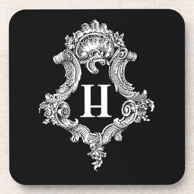 Porta-copo H Monograma inicial (Frente)