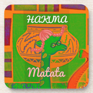 Porta-copo Hakuna Giraffe Art Impressão