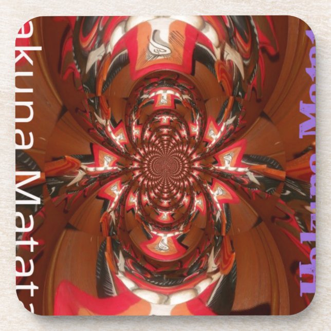 Porta-copo Hakuna Matata Halloween Mask Kaleidoscope Abstrato (Frente)