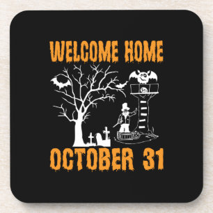 Porta-copo Halloween Bem-Vindo A Casa Aniversário de Outubro