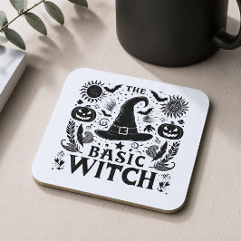 Porta-copo Halloween da Bruxa Básica Monocromática Moderna
