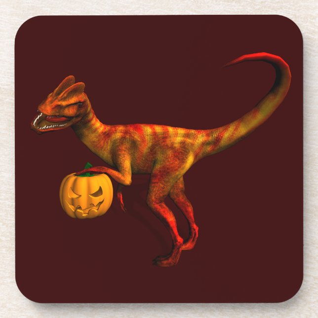 Porta-copo Halloween Dilophosaurus (Frente)