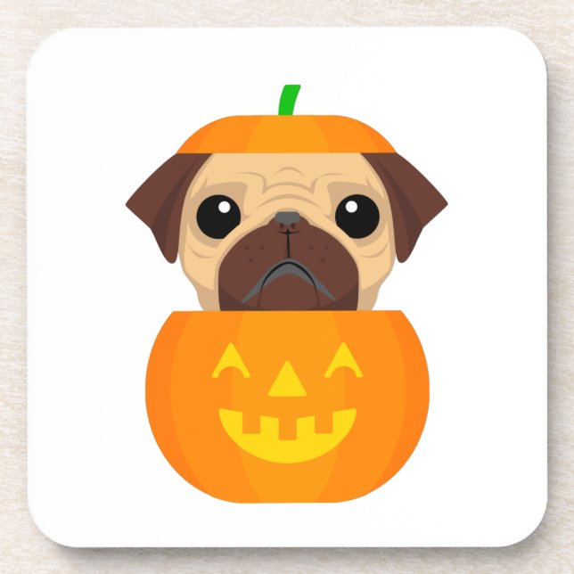 Porta-copo Halloween Pugkin (Frente)