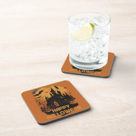 Porta-copo Halloween-Schloss unter Mondlicht